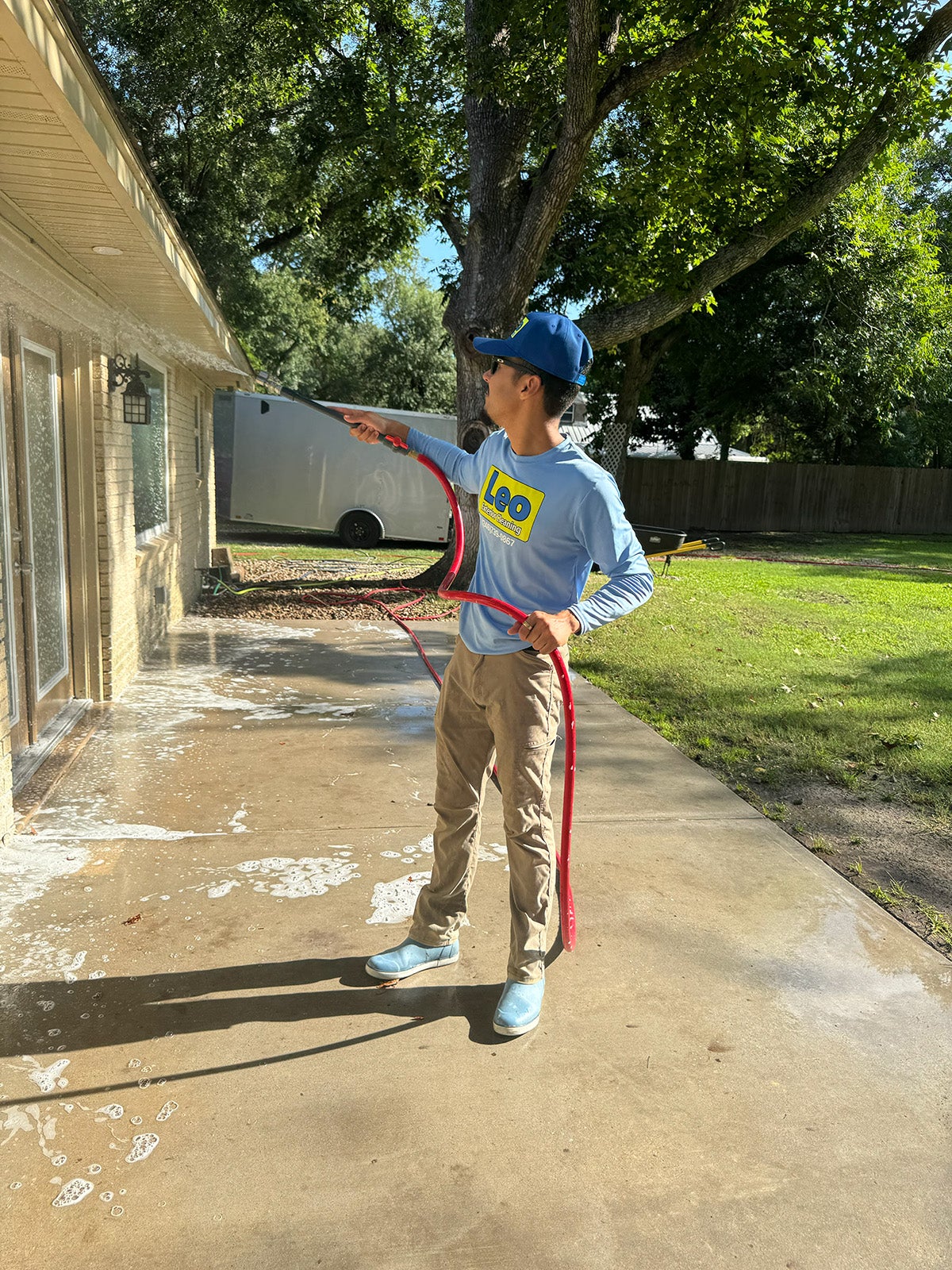 full home exterior washing by Leo Exterior Cleaning